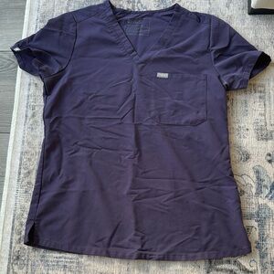 Figs scrub top purple